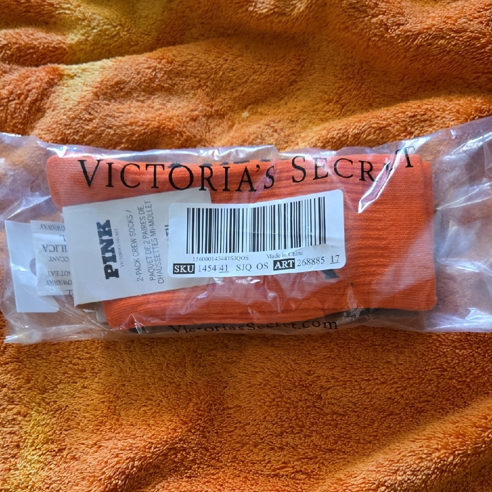Victoria's Secret Vibrant Orange Socks